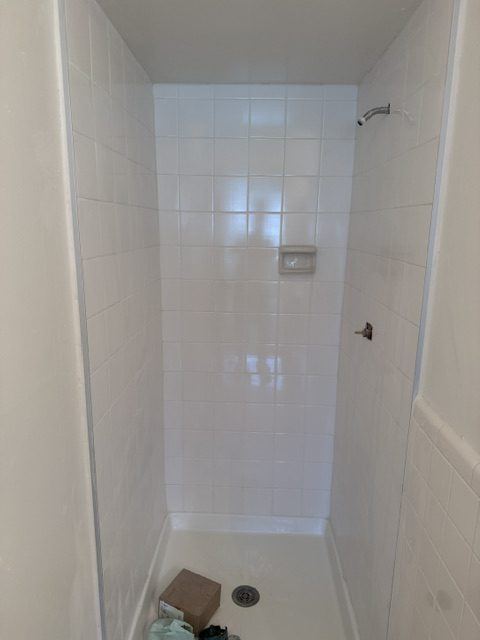 Completed shower enclosure ready for handover