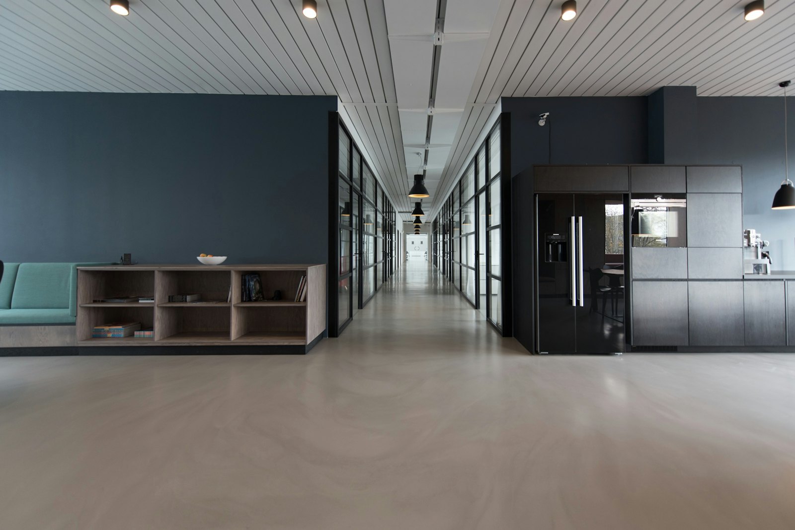 Modern commercial office corridor