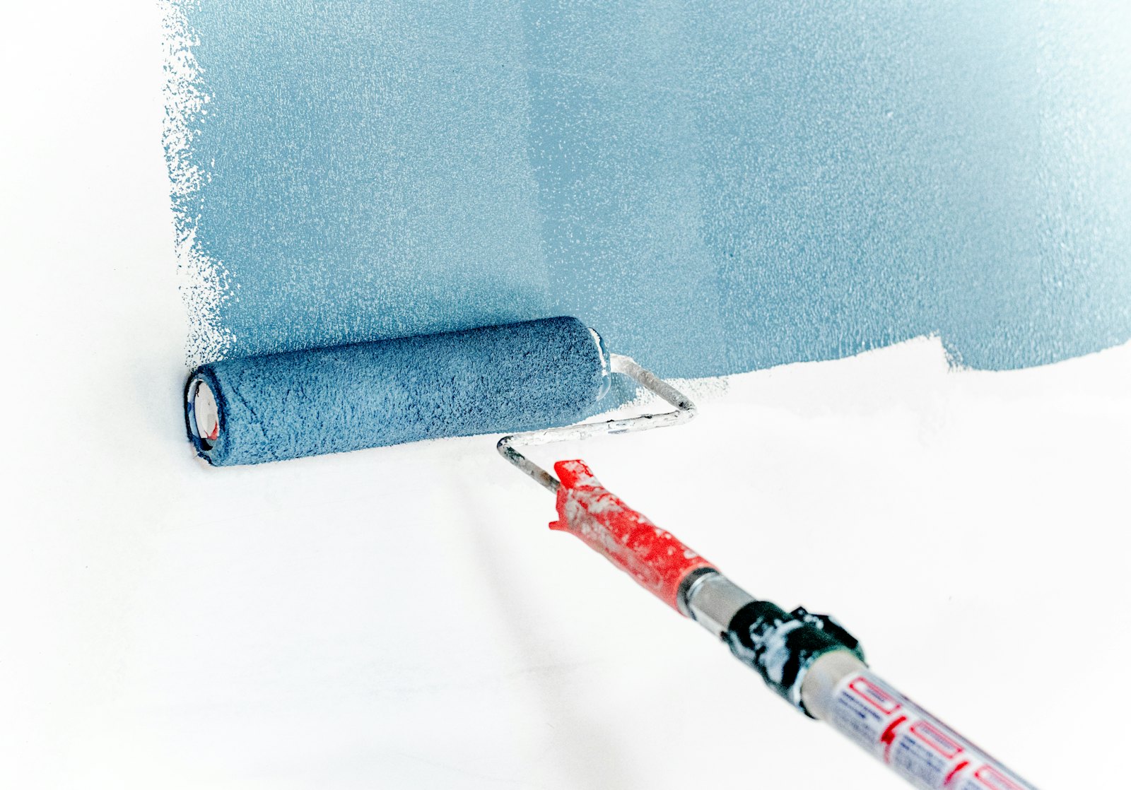 Fresh coat going onto a wall with a roller