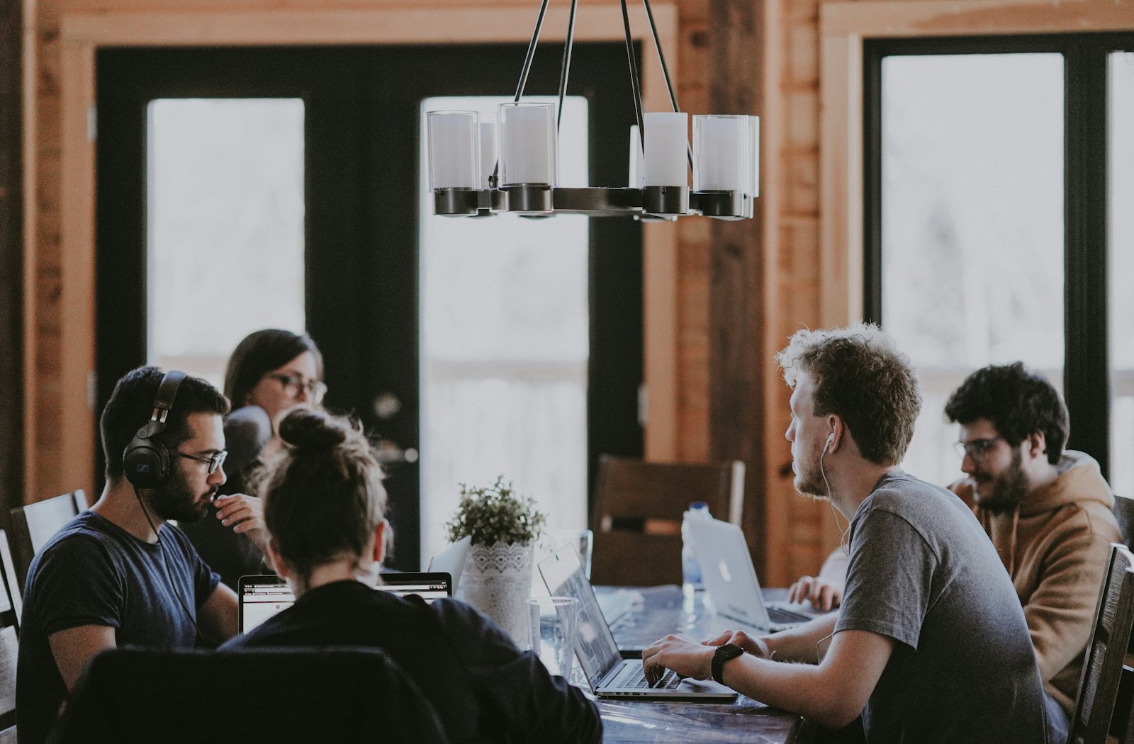 Project team working around a conference table